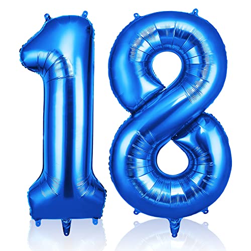 OFFCUP Luftballon Zahlen 18, Riesige Folienballon in 40" - 101cm, Geburtstag Deko Jubiläum, Geburtstagsdeko Ballons für Mädchen Jungen Geburtstagsdeko/Jubiläums Deko/Silvester Deko OFFCUP Luftballon Zahlen 18, Riesige Folienballon in 40" - 101cm, Geburtstag Deko Jubiläum, Geburtstagsdeko Ballons für Mädchen Jungen Geburtstagsdeko/Jubiläums Deko/Silvester Deko von OFFCUP
