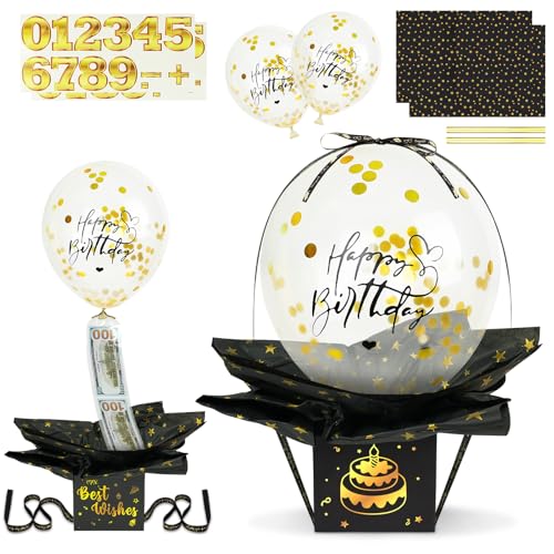 OFFCUP Überraschungsbox mit Luftballons, Geldgeschenke Geburtstag, Happy Birthday Geschenkbox, Pull Up Geburtstag Geldgeschenk, Geld Geschenkverpackung für Ihre Familie, Kinder, Freunde OFFCUP Überraschungsbox mit Luftballons, Geldgeschenke Geburtstag, Happy Birthday Geschenkbox, Pull Up Geburtstag Geldgeschenk, Geld Geschenkverpackung für Ihre Familie, Kinder, Freunde von OFFCUP