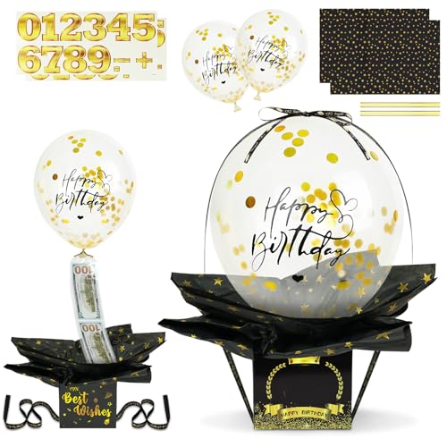 OFFCUP Überraschungsbox mit Luftballons, Geldgeschenke Geburtstag, Happy Birthday Geschenkbox, Pull Up Geburtstag Geldgeschenk, Geld Geschenkverpackung für Ihre Familie, Kinder, Freunde OFFCUP Überraschungsbox mit Luftballons, Geldgeschenke Geburtstag, Happy Birthday Geschenkbox, Pull Up Geburtstag Geldgeschenk, Geld Geschenkverpackung für Ihre Familie, Kinder, Freunde von OFFCUP