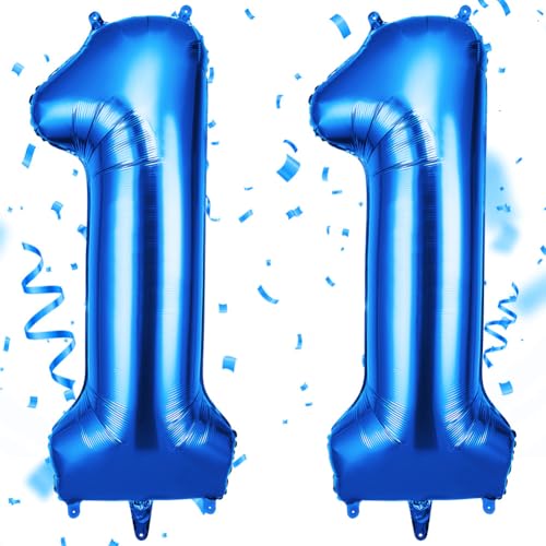 OFFCUP Zahlen Luftballon Blau, Folienballon Zahl 11, 40 Zoll Helium Ballons Geburtstagsdeko Mädchen Junge Kindergeburtstag Party Deko Ballon Zahl Deko zum Geburtstag Silvester Neujahr OFFCUP Zahlen Luftballon Blau, Folienballon Zahl 11, 40 Zoll Helium Ballons Geburtstagsdeko Mädchen Junge Kindergeburtstag Party Deko Ballon Zahl Deko zum Geburtstag Silvester Neujahr von OFFCUP