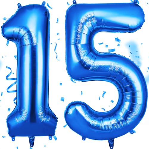 OFFCUP Zahlen Luftballon Blau, Folienballon Zahl 15/51, 40 Zoll Helium Ballons Geburtstagsdeko Mädchen Junge Kindergeburtstag Party Deko Ballon Zahl Deko zum Geburtstag Silvester Neujahr OFFCUP Zahlen Luftballon Blau, Folienballon Zahl 15/51, 40 Zoll Helium Ballons Geburtstagsdeko Mädchen Junge Kindergeburtstag Party Deko Ballon Zahl Deko zum Geburtstag Silvester Neujahr von OFFCUP