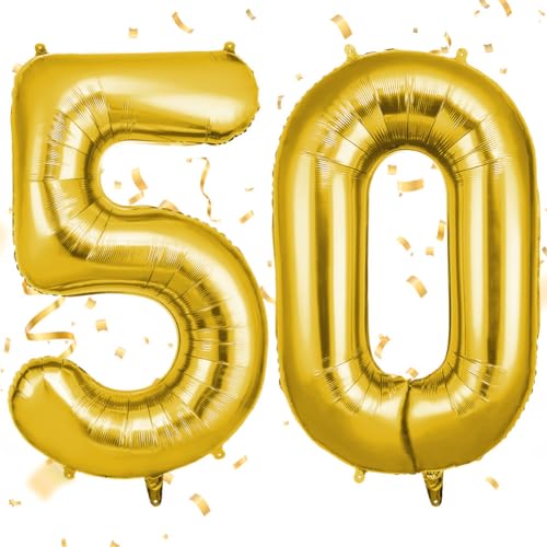 OFFCUP Zahlen Luftballon Gold, Folienballon Zahl 50, 40 Zoll Helium Ballons Geburtstagsdeko Mädchen Junge Kindergeburtstag Party Deko Ballon Zahl Deko zum Geburtstag Silvester Deko Neujahr Deko OFFCUP Zahlen Luftballon Gold, Folienballon Zahl 50, 40 Zoll Helium Ballons Geburtstagsdeko Mädchen Junge Kindergeburtstag Party Deko Ballon Zahl Deko zum Geburtstag Silvester Deko Neujahr Deko von OFFCUP