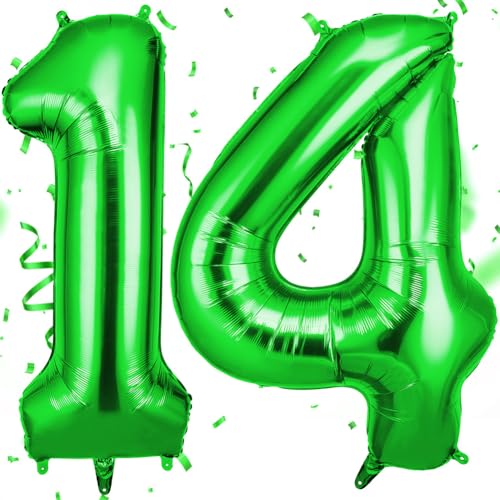 OFFCUP Zahlen Luftballon Grün, Folienballon Zahl 14/41, 40 Zoll Helium Ballons Geburtstagsdeko Mädchen Junge Kindergeburtstag Party Deko Ballon Zahl Deko zum Geburtstag Silvester Neujahr OFFCUP Zahlen Luftballon Grün, Folienballon Zahl 14/41, 40 Zoll Helium Ballons Geburtstagsdeko Mädchen Junge Kindergeburtstag Party Deko Ballon Zahl Deko zum Geburtstag Silvester Neujahr von OFFCUP