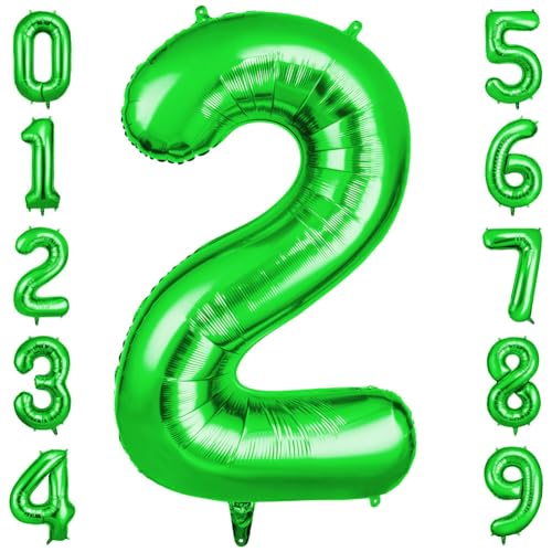 OFFCUP Zahlen Luftballon Grün, Folienballon Zahl 2, 40 Zoll Helium Ballons Geburtstagsdeko Mädchen Junge Kindergeburtstag Party Deko Ballon Zahl Deko zum Geburtstag Silvester Deko Neujahr Deko OFFCUP Zahlen Luftballon Grün, Folienballon Zahl 2, 40 Zoll Helium Ballons Geburtstagsdeko Mädchen Junge Kindergeburtstag Party Deko Ballon Zahl Deko zum Geburtstag Silvester Deko Neujahr Deko von OFFCUP