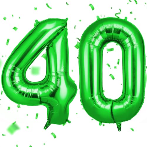 OFFCUP Zahlen Luftballon Grün, Folienballon Zahl 40, 40 Zoll Helium Ballons Geburtstagsdeko Mädchen Junge Kindergeburtstag Party Deko Ballon Zahl Deko zum Geburtstag Silvester Neujahr OFFCUP Zahlen Luftballon Grün, Folienballon Zahl 40, 40 Zoll Helium Ballons Geburtstagsdeko Mädchen Junge Kindergeburtstag Party Deko Ballon Zahl Deko zum Geburtstag Silvester Neujahr von OFFCUP