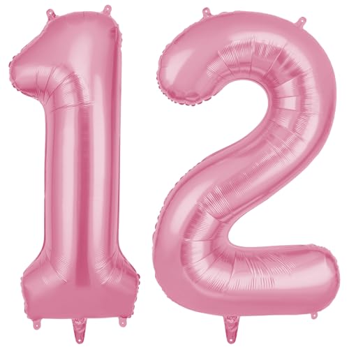 OFFCUP Zahlen Luftballon Rosa, Folienballon Zahl 12, 40 Zoll Helium Ballons Geburtstagsdeko Mädchen Junge Kindergeburtstag Party Deko Ballon Zahl Deko zum Geburtstag Silvester Neujahr OFFCUP Zahlen Luftballon Rosa, Folienballon Zahl 12, 40 Zoll Helium Ballons Geburtstagsdeko Mädchen Junge Kindergeburtstag Party Deko Ballon Zahl Deko zum Geburtstag Silvester Neujahr von OFFCUP