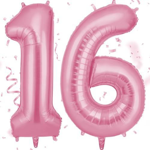 OFFCUP Zahlen Luftballon Rosa, Folienballon Zahl 16/61, 40 Zoll Helium Ballons Geburtstagsdeko Mädchen Junge Kindergeburtstag Party Deko Ballon Zahl Deko zum Geburtstag Silvester Neujahr OFFCUP Zahlen Luftballon Rosa, Folienballon Zahl 16/61, 40 Zoll Helium Ballons Geburtstagsdeko Mädchen Junge Kindergeburtstag Party Deko Ballon Zahl Deko zum Geburtstag Silvester Neujahr von OFFCUP