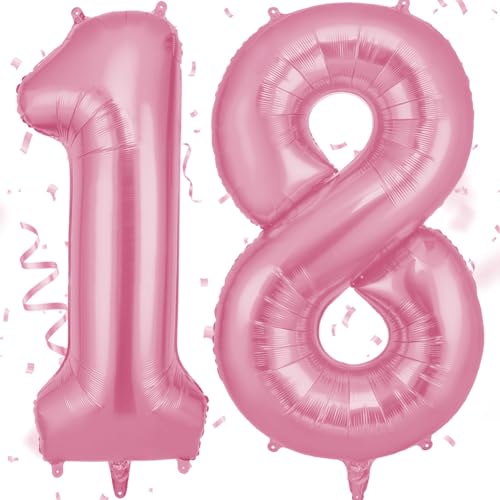 OFFCUP Zahlen Luftballon Rosa, Folienballon Zahl 18/81, 40 Zoll Helium Ballons Geburtstagsdeko Mädchen Junge Kindergeburtstag Party Deko Ballon Zahl Deko zum Geburtstag Silvester Neujahr OFFCUP Zahlen Luftballon Rosa, Folienballon Zahl 18/81, 40 Zoll Helium Ballons Geburtstagsdeko Mädchen Junge Kindergeburtstag Party Deko Ballon Zahl Deko zum Geburtstag Silvester Neujahr von OFFCUP