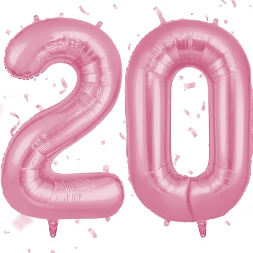 OFFCUP Zahlen Luftballon Rosa, Folienballon Zahl 20, 40 Zoll Helium Ballons Geburtstagsdeko Mädchen Junge Kindergeburtstag Party Deko Ballon Zahl Deko zum Geburtstag Silvester Neujahr OFFCUP Zahlen Luftballon Rosa, Folienballon Zahl 20, 40 Zoll Helium Ballons Geburtstagsdeko Mädchen Junge Kindergeburtstag Party Deko Ballon Zahl Deko zum Geburtstag Silvester Neujahr von OFFCUP