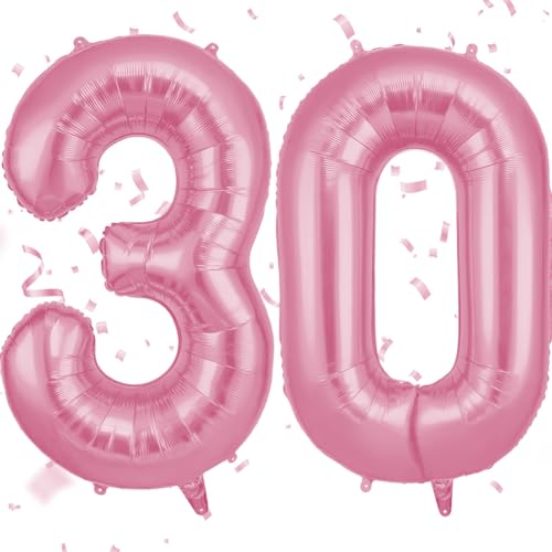 OFFCUP Zahlen Luftballon Rosa, Folienballon Zahl 30, 40 Zoll Helium Ballons Geburtstagsdeko Mädchen Junge Kindergeburtstag Party Deko Ballon Zahl Deko zum Geburtstag Silvester Neujahr OFFCUP Zahlen Luftballon Rosa, Folienballon Zahl 30, 40 Zoll Helium Ballons Geburtstagsdeko Mädchen Junge Kindergeburtstag Party Deko Ballon Zahl Deko zum Geburtstag Silvester Neujahr von OFFCUP