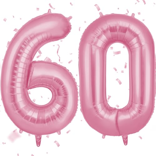 OFFCUP Zahlen Luftballon Rosa, Folienballon Zahl 60, 40 Zoll Helium Ballons Geburtstagsdeko Mädchen Junge Kindergeburtstag Party Deko Ballon Zahl Deko zum Geburtstag Silvester Neujahr OFFCUP Zahlen Luftballon Rosa, Folienballon Zahl 60, 40 Zoll Helium Ballons Geburtstagsdeko Mädchen Junge Kindergeburtstag Party Deko Ballon Zahl Deko zum Geburtstag Silvester Neujahr von OFFCUP