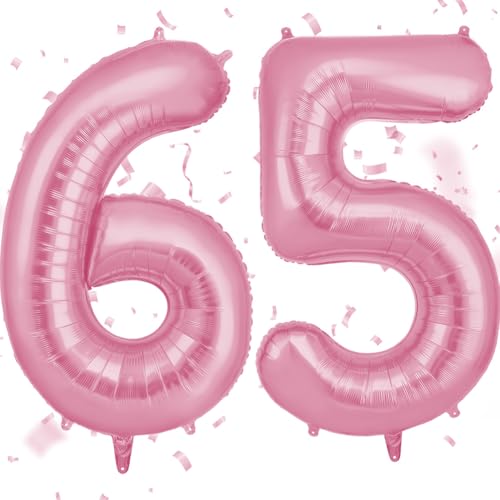 OFFCUP Zahlen Luftballon Rosa, Folienballon Zahl 65/56, 40 Zoll Helium Ballons Geburtstagsdeko Mädchen Junge Kindergeburtstag Party Deko Ballon Zahl Deko zum Geburtstag Silvester Neujahr OFFCUP Zahlen Luftballon Rosa, Folienballon Zahl 65/56, 40 Zoll Helium Ballons Geburtstagsdeko Mädchen Junge Kindergeburtstag Party Deko Ballon Zahl Deko zum Geburtstag Silvester Neujahr von OFFCUP