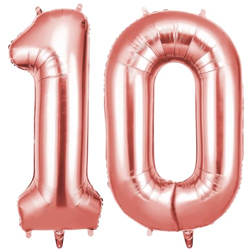 OFFCUP Zahlen Luftballon Roségold, Folienballon Zahl 10, 40 Zoll Helium Ballons Geburtstagsdeko Mädchen Junge Kindergeburtstag Party Deko Ballon Zahl Deko zum Geburtstag Silvester Neujahr OFFCUP Zahlen Luftballon Roségold, Folienballon Zahl 10, 40 Zoll Helium Ballons Geburtstagsdeko Mädchen Junge Kindergeburtstag Party Deko Ballon Zahl Deko zum Geburtstag Silvester Neujahr von OFFCUP