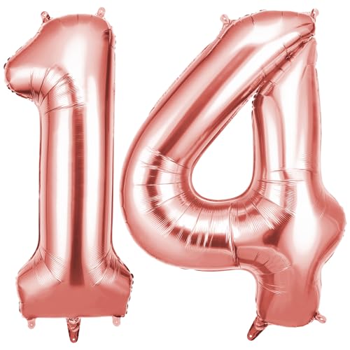 OFFCUP Zahlen Luftballon Roségold, Folienballon Zahl 14/41, 40 Zoll Helium Ballons Geburtstagsdeko Mädchen Junge Kindergeburtstag Party Deko Ballon Zahl Deko zum Geburtstag Silvester Neujahr OFFCUP Zahlen Luftballon Roségold, Folienballon Zahl 14/41, 40 Zoll Helium Ballons Geburtstagsdeko Mädchen Junge Kindergeburtstag Party Deko Ballon Zahl Deko zum Geburtstag Silvester Neujahr von OFFCUP
