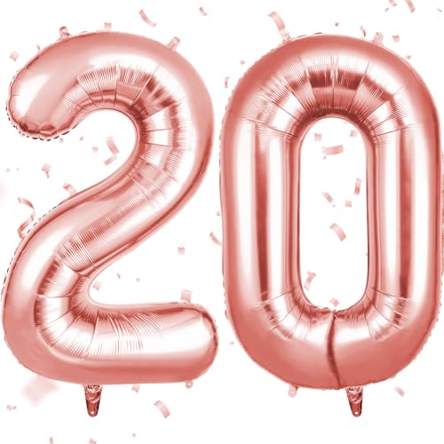 OFFCUP Zahlen Luftballon Roségold, Folienballon Zahl 20, 40 Zoll Helium Ballons Geburtstagsdeko Mädchen Junge Kindergeburtstag Party Deko Ballon Zahl Deko zum Geburtstag Silvester Neujahr OFFCUP Zahlen Luftballon Roségold, Folienballon Zahl 20, 40 Zoll Helium Ballons Geburtstagsdeko Mädchen Junge Kindergeburtstag Party Deko Ballon Zahl Deko zum Geburtstag Silvester Neujahr von OFFCUP