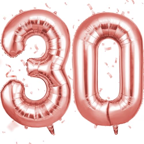 OFFCUP Zahlen Luftballon Roségold, Folienballon Zahl 30, 40 Zoll Helium Ballons Geburtstagsdeko Mädchen Junge Kindergeburtstag Party Deko Ballon Zahl Deko zum Geburtstag Silvester Neujahr OFFCUP Zahlen Luftballon Roségold, Folienballon Zahl 30, 40 Zoll Helium Ballons Geburtstagsdeko Mädchen Junge Kindergeburtstag Party Deko Ballon Zahl Deko zum Geburtstag Silvester Neujahr von OFFCUP