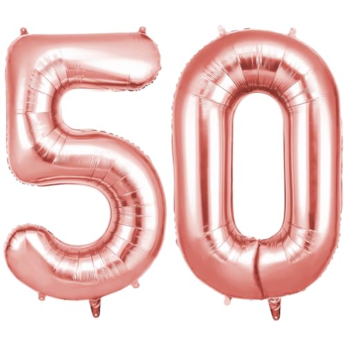 OFFCUP Zahlen Luftballon Roségold, Folienballon Zahl 50, 40 Zoll Helium Ballons Geburtstagsdeko Mädchen Junge Kindergeburtstag Party Deko Ballon Zahl Deko zum Geburtstag Silvester Neujahr OFFCUP Zahlen Luftballon Roségold, Folienballon Zahl 50, 40 Zoll Helium Ballons Geburtstagsdeko Mädchen Junge Kindergeburtstag Party Deko Ballon Zahl Deko zum Geburtstag Silvester Neujahr von OFFCUP