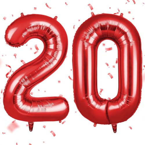 OFFCUP Zahlen Luftballon Rot, Folienballon Zahl 20, 40 Zoll Helium Ballons Geburtstagsdeko Mädchen Junge Kindergeburtstag Party Deko Ballon Zahl Deko zum Geburtstag Silvester Neujahr OFFCUP Zahlen Luftballon Rot, Folienballon Zahl 20, 40 Zoll Helium Ballons Geburtstagsdeko Mädchen Junge Kindergeburtstag Party Deko Ballon Zahl Deko zum Geburtstag Silvester Neujahr von OFFCUP
