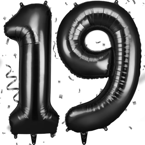 OFFCUP Zahlen Luftballon Schwarz, Folienballon Zahl 19/91, 40 Zoll Helium Ballons Geburtstagsdeko Mädchen Junge Kindergeburtstag Party Deko Ballon Zahl Deko zum Geburtstag Silvester Neujahr OFFCUP Zahlen Luftballon Schwarz, Folienballon Zahl 19/91, 40 Zoll Helium Ballons Geburtstagsdeko Mädchen Junge Kindergeburtstag Party Deko Ballon Zahl Deko zum Geburtstag Silvester Neujahr von OFFCUP