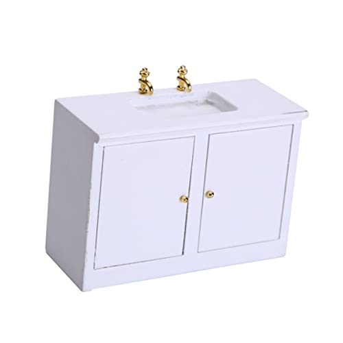 1stk Spültisch Spülbeckeneinlage Kleines Hausmodell Kleine Hausmöbel Kleine Hausversorgung Mini-puppenmöbel DIY Zubehör Miniaturmöbel Möbelmodell Mini-möbelverzierung Hölzern Weiß OFFIGAM von OFFIGAM