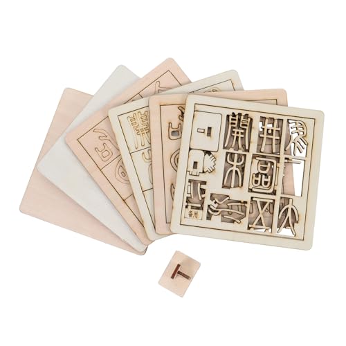 2 Satz Chinesisches Lernspielzeug Pädagogisches Holzspielzeug für Antikes Druck Puzzle für DIY Projekte und Wissenschaftliche Experimente von OFFIGAM
