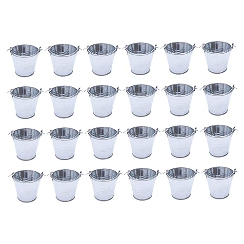 24St Pflanzkörbe für Mini Eimer Wanddekoration anpflanztöpfchen Mini-Pflanztöpfe schwarzer Eimer hochzeitskerze Blecheimer aus Metall Eimer aus Weißblech Silver OFFIGAM 24St Pflanzkörbe für Mini Eimer Wanddekoration anpflanztöpfchen Mini-Pflanztöpfe schwarzer Eimer hochzeitskerze Blecheimer aus Metall Eimer aus Weißblech Silver OFFIGAM von OFFIGAM