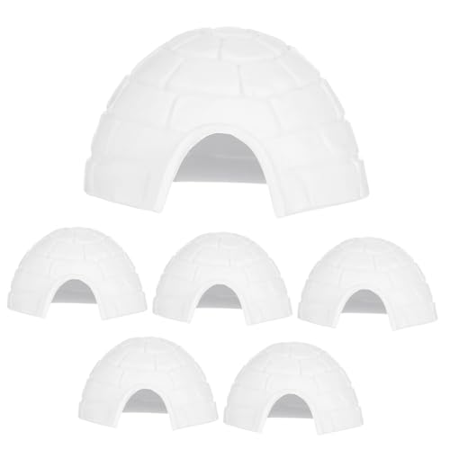6 Teiliges Iglu Modell Für Outdoor Ornamente Werkzeuge Für Auto Mini Figuren Polar Outdoor Kreatives Iglu Ornament Kleines Iglu Bastelprojekt Iglu Statue Kunststoff Weiß OFFIGAM von OFFIGAM