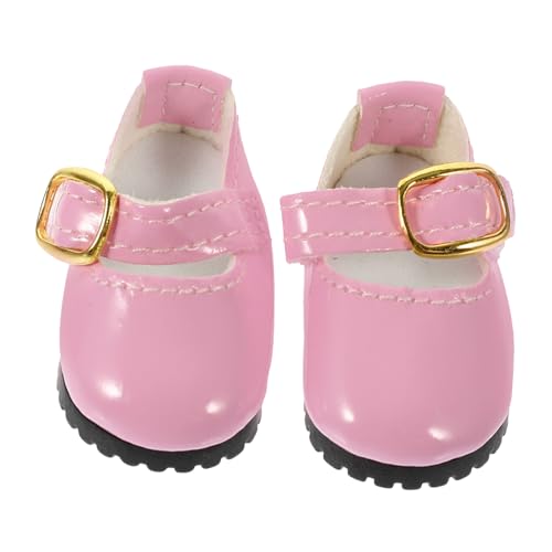 OFFIGAM 1 Paar Mini Bjd Puppenschuhe aus Leder für Mädchen Rosa Geeignet für Baumwollpuppen Bezaubernde Accessoires für Puppen für Kindergeburtstage und Feiertage von OFFIGAM