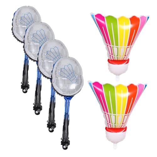 OFFIGAM 1 Satz Aufblasbares Badminton Racket Ballon Set Große Bunte Federball Ballons und Blaue Schläger Leicht Tragbar für Partys und Festlichkeiten Einfach Aufzublasen OFFIGAM 1 Satz Aufblasbares Badminton Racket Ballon Set Große Bunte Federball Ballons und Blaue Schläger Leicht Tragbar für Partys und Festlichkeiten Einfach Aufzublasen von OFFIGAM
