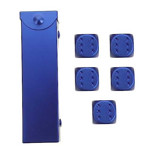 OFFIGAM 1 Satz Aus Aluminiumlegierung Standard-spielwürfel Dekorative Spiel Würfelspiel Requisite Würfelspiel-Requisite Kleine Würfelstütze -stütze Blue von OFFIGAM