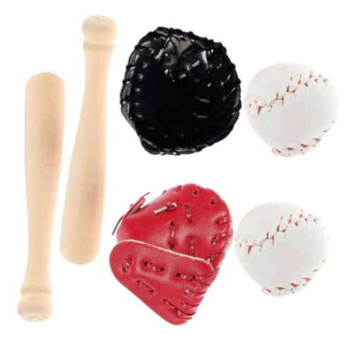 OFFIGAM 1 Satz Baseball-Modell Poolspielzeug Vize-golfbälle Miniatur-baseballschläger Kricketschlägergriff Baseball-t-Shirt Für Griptape Spiele Für Draussen Softball-handschuh Pu von OFFIGAM