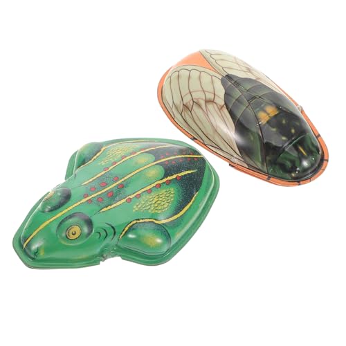 OFFIGAM 1 Satz Blechspielzeug Vintage Cicada und Frosch Teiliges Robustes Blech Nostalgisches Design für Sammler und Heimdekoration OFFIGAM 1 Satz Blechspielzeug Vintage Cicada und Frosch Teiliges Robustes Blech Nostalgisches Design für Sammler und Heimdekoration von OFFIGAM