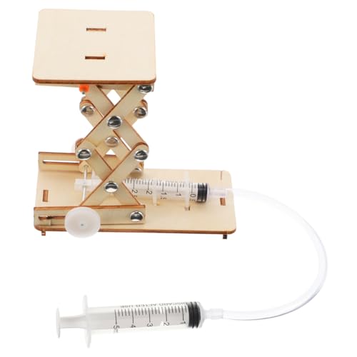 OFFIGAM 1 Satz DIY Hydraulisches Spielzeugset Experimentierkasten für Junge für Kreative Lernaktivitäten und Modellbau mit Natürlichem Holz Sicher und von OFFIGAM