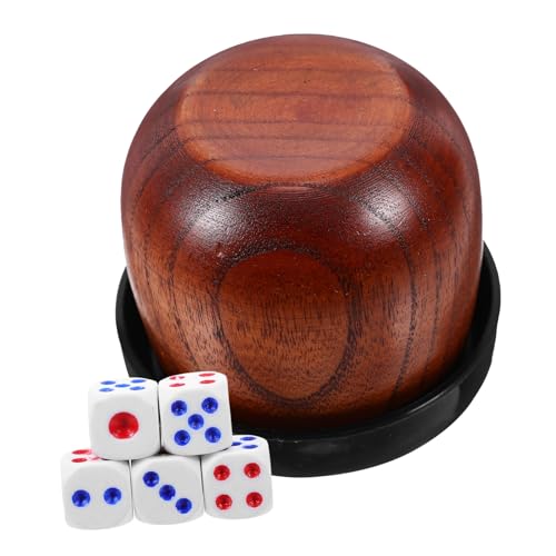 OFFIGAM 1 Satz Holz Würfelbecher Set mit Würfeln Zubehör für Tischspiele und Partys für Familienunterhaltung Einfache Handhabung und Pflege Komfortable Nutzung OFFIGAM 1 Satz Holz Würfelbecher Set mit Würfeln Zubehör für Tischspiele und Partys für Familienunterhaltung Einfache Handhabung und Pflege Komfortable Nutzung von OFFIGAM