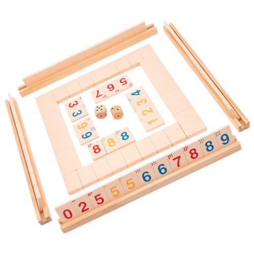 OFFIGAM 1 Satz Holz Würfelspiel Shut The Box Interaktives Familienspiel für Erwachsene Tragbar Leicht für Partys Mathematischen Fähigkeiten und Sozialer Interaktion OFFIGAM 1 Satz Holz Würfelspiel Shut The Box Interaktives Familienspiel für Erwachsene Tragbar Leicht für Partys Mathematischen Fähigkeiten und Sozialer Interaktion von OFFIGAM