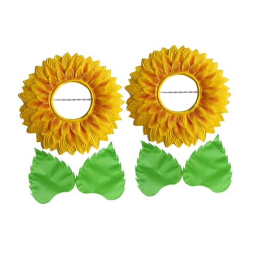OFFIGAM 1 Satz Kopfschmuck Aus Sonnenblumen Blumenkopfschmuck Blumenkopfbedeckungen Cosplay Kostüm Kopfbedeckung Festival Haarzubehör Floraler Kopfschmuck Party-Kopfschmuck Seidentuch von OFFIGAM