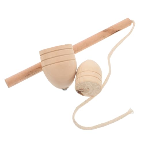 OFFIGAM 1 Satz Kreisel Top- Gyroskop Spinning Top Toy Top Retro- Kreisel Für Spinnenspielzeug Tops Khaki Holz von OFFIGAM