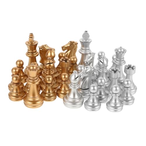 OFFIGAM 1 Satz Kunststoff Schachfiguren Internationale Schachspiel Figuren ohne Brett Leicht Tragbar für Hochzeiten Partys und Mehr Hochwertige Geruchsfreie Wiederverwendbare Schachstücke von OFFIGAM