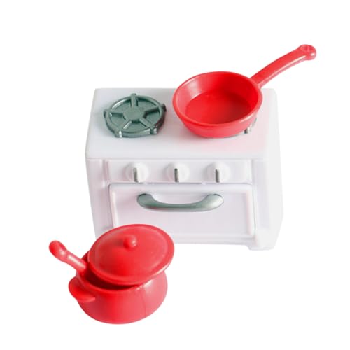 OFFIGAM 1 Satz Mikrokochfeld kleinküche spielzeugküche -Küchenutensilien Modellbau Zubehör Toy Kitchen Miniatur Gasherdmodell Mini-Herd-Modell Mini-Dekoration Plastik von OFFIGAM