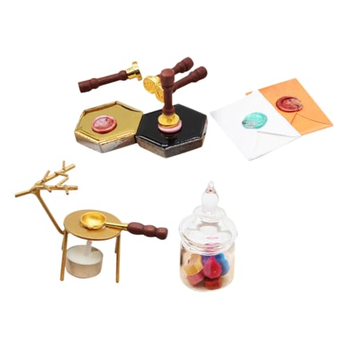 OFFIGAM 1 Satz Mini-Siegel-Feuerfarbe Puppe Zubehör winzig geldumschläge Umschlag Party Decoration Modellbau Present Ideas Dekoration Miniatursachen Miniatur-Wachssiegelmodell Holz OFFIGAM 1 Satz Mini-Siegel-Feuerfarbe Puppe Zubehör winzig geldumschläge Umschlag Party Decoration Modellbau Present Ideas Dekoration Miniatursachen Miniatur-Wachssiegelmodell Holz von OFFIGAM