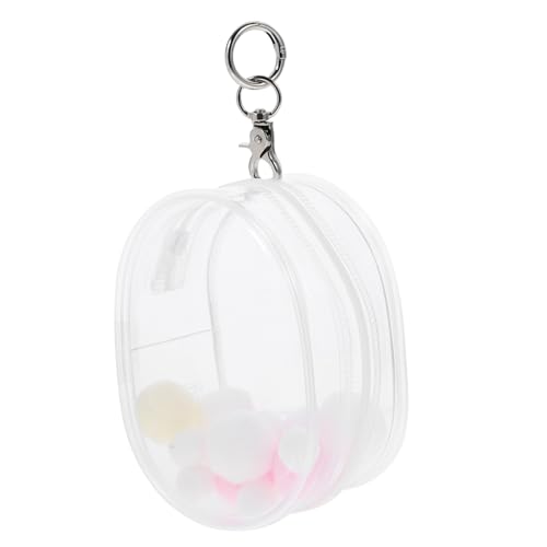 OFFIGAM 1 Satz Mini Transparent PVC Puppenaufbewahrungstasche Multifunktionale Leichte Tragetasche für Kleine Puppen für Unterwegs Mit Abnehmbarem Anhänger und Zufälligen Zufällige Farbe von OFFIGAM