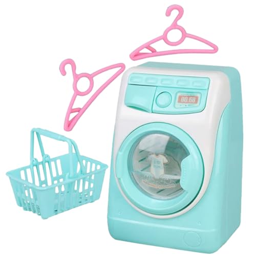 OFFIGAM 1 Satz Mini Waschmaschine mit Sound und Licht für Fördert Kreative Rollenspiele und Hausarbeitserkennung für Puppenhäuser und Spielzeugzimmer von OFFIGAM