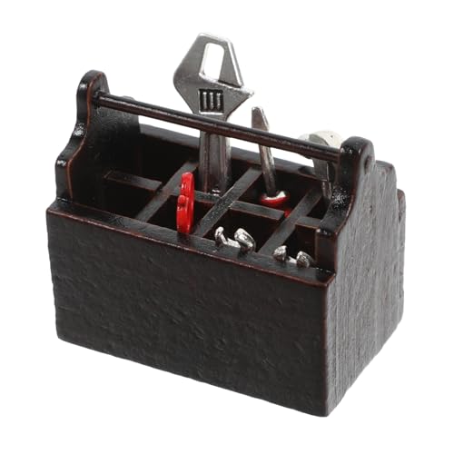 OFFIGAM 1 Satz Mini Werkzeugkasten Werkzeuge Das Mini Spielzeughaus Puppenhausmöbel Kinderspielzeug DIY Verwendung Modell Mini Hausmöbel Mini Werkzeugkasten von OFFIGAM