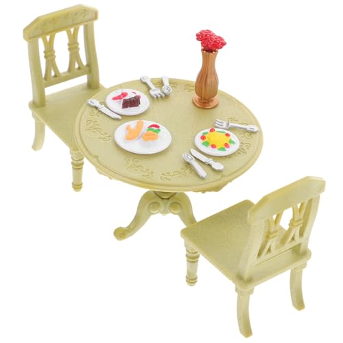 OFFIGAM 1 Satz Mini-doppeltisch Und Stuhl Möbel Miniatur Puppe Mini-plastikstühle Mini-stühle Mini-esszimmerstühle Green Abs OFFIGAM 1 Satz Mini-doppeltisch Und Stuhl Möbel Miniatur Puppe Mini-plastikstühle Mini-stühle Mini-esszimmerstühle Green Abs von OFFIGAM