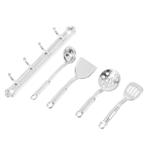 OFFIGAM 1 Satz Mini-kochutensilien Mini- -küchengerät Puppenhaus Puppen Tun So, Als Würden Sie Puppenstuben-küchenutensilien Kleine Küchenutensilien Mini- Silver Metall von OFFIGAM