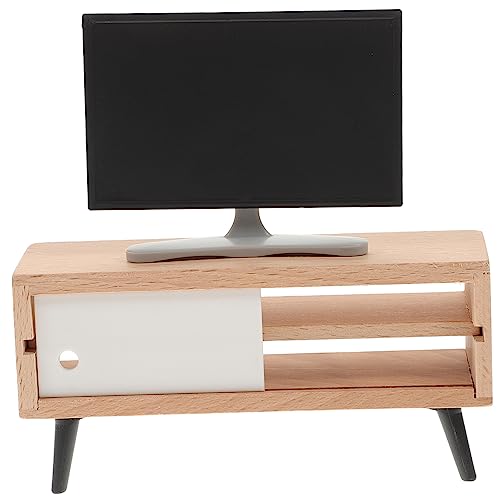 OFFIGAM 1satz Mini Tv Modell Für Puppenhäuser Teiliges Mit Schwarzem Fernseher Und Tv-Schrank Realistische Dekoration Für Kinderzimmer Und Kreative Spielwelten Zubehör Für von OFFIGAM