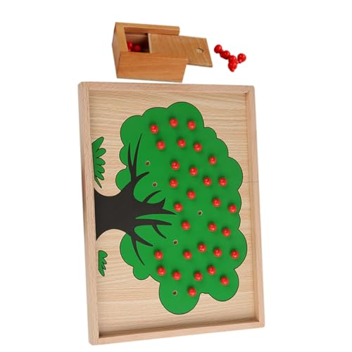 OFFIGAM 1 Satz Montessori Lernspielzeug Holz Äpfel Zählspielzeug für Mathefähigkeiten und Zählkompetenzen für Vorschule und Kindergarten von OFFIGAM