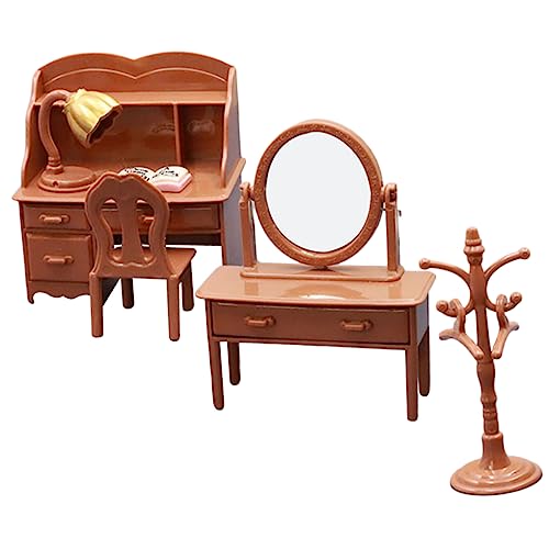 OFFIGAM 1 Satz Puppenhaus Schreibtisch für kinderspielzeug Toys mikrolle Miniatur Zubehör für den Puppenhausgarten winziges Stuhlmodell winzige Möbel Plastik Brown OFFIGAM 1 Satz Puppenhaus Schreibtisch für kinderspielzeug Toys mikrolle Miniatur Zubehör für den Puppenhausgarten winziges Stuhlmodell winzige Möbel Plastik Brown von OFFIGAM