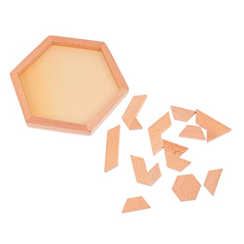 OFFIGAM 1 Satz Tangram Puzzle aus Holz Pädagogisches Puzzle für Kleinkinder Kreativität und Hand Augen Koordination Teile Natürlicher von OFFIGAM
