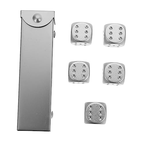OFFIGAM 1 Satz einfache kleine für den einzug lichtwürfel Present Ideas Fun Toy -Stütze Rollen Spiel Würfelspiel-Requisite Aluminiumlegierung Silver von OFFIGAM